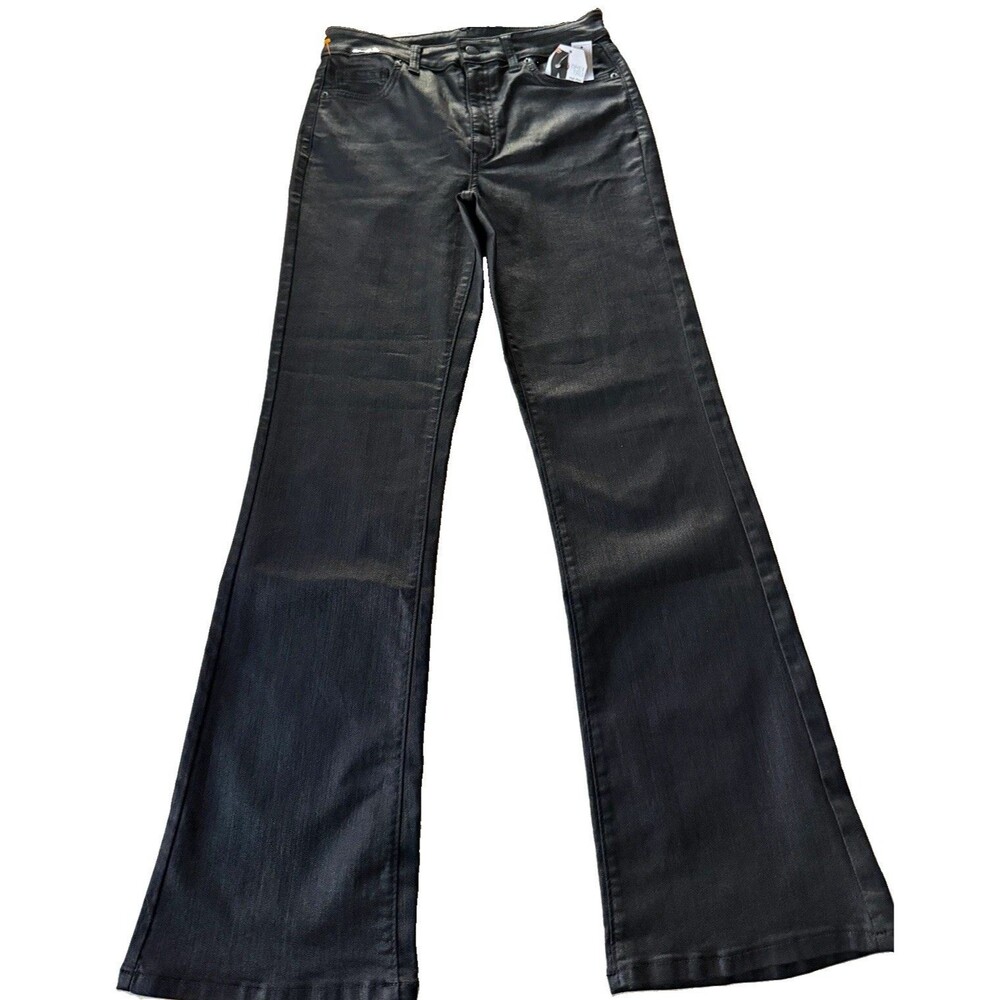 Time and Tru Women’s Black Dark Wash Mid-Rise Bootcut 5-Pocket Jeans 6